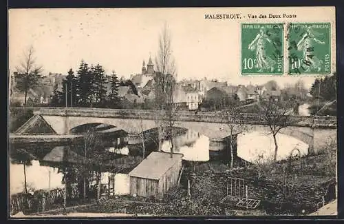 AK Malestroit, Vue des Deux Ponts