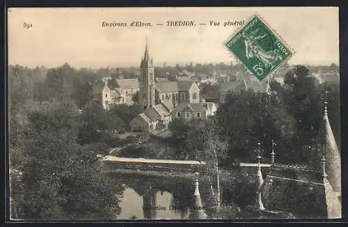 AK Trédion, Vue générale du village et de l`église