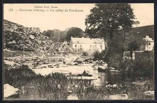 AK Auray, La vallée de Tré-Auray et rivière paisible