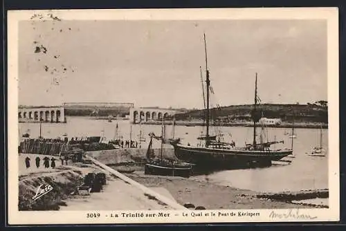 AK La Trinité-sur-Mer, Le Quai et le Pont de Kérisper