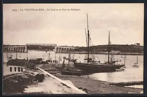 AK La Trinité-sur-Mer, Le Quai et le Pont de Kérisper