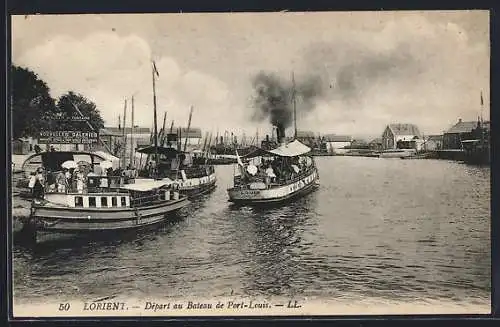 AK Lorient, Départ des bateaux de Port-Louis