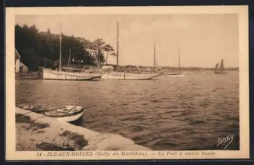 AK Île-aux-Moines, Le port à marée haute