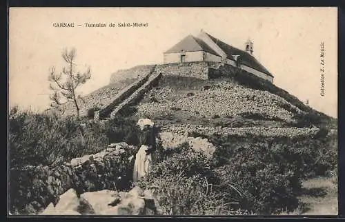 AK Carnac, Tumulus de Saint-Michel et paysage environnant