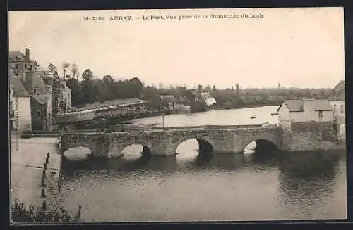 AK Auray, Le Pont vue prise de la Promenade du Loch