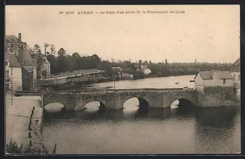 AK Auray, Le Pont vue prise de la Promenade du Loch