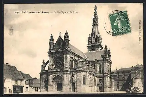 AK Sainte-Anne-d`Auray, La Basilique et la Place