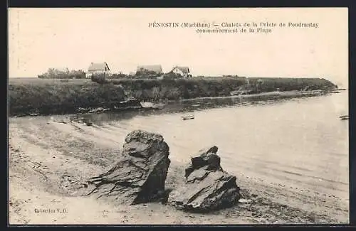 AK Pénestin, Chalets de la Pointe de Poudrantay, commencement de la Plage