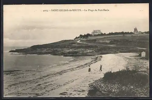 AK Saint-Gildas-de-Rhuys, La Plage de Port-Maria