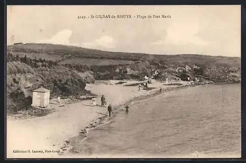 AK Saint-Gildas-de-Rhuys, Plage de Port Maria