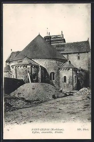 AK Saint-Gildas, Église ensemble, Abside