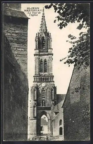 AK Saint-Jean-Brévelay, La Tour de l`église