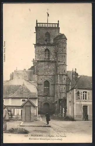 AK Ploërmel, L`Église, La Facade, Monument historique, 1511-1602