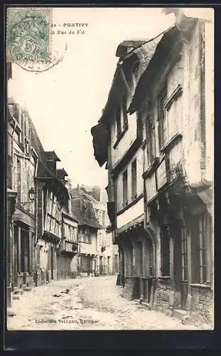 AK Pontivy, Vue de la Rue du Fil