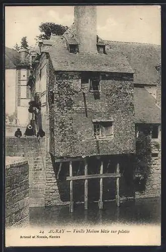 AK Auray, Vieille Maison bâtie sur pilotis