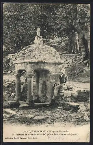 AK Questembert, La Fontaine de Notre-Dame de l`O, village de Bréhardec