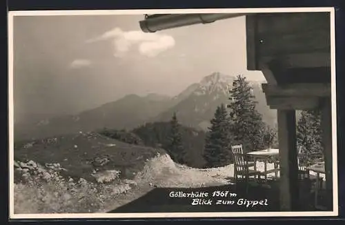 AK Göllerhütte, Berghütte mit Blick zum Gippel