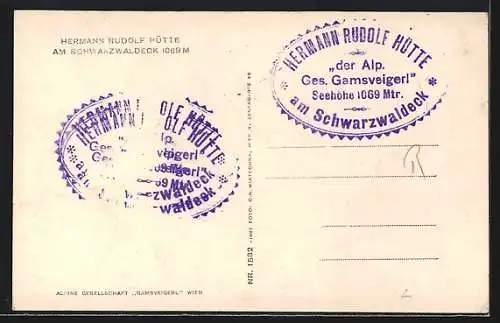 AK Hermann Rudolf Hütte, Partie am Schwarzwaldeck