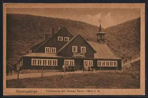 AK Teichenbaude, Berghütte am kleinen Teich, Riesengebirge