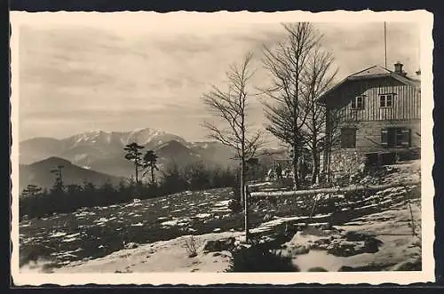 AK Lindkoglerhütte, Berghütte auf der Vorderen Mandling mit Schneeberg