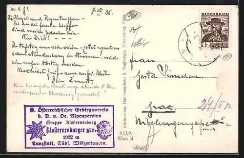AK Klosterneuburger Hütte, Berghütte a. d. Tanzstatt, Wölzer Tauern