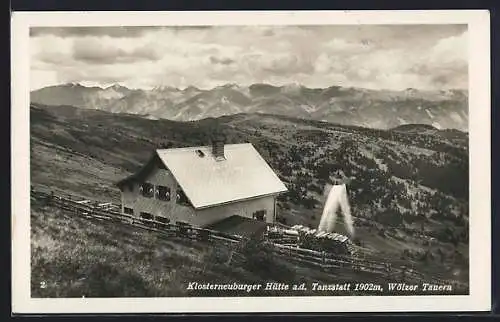 AK Klosterneuburger Hütte, Berghütte a. d. Tanzstatt, Wölzer Tauern