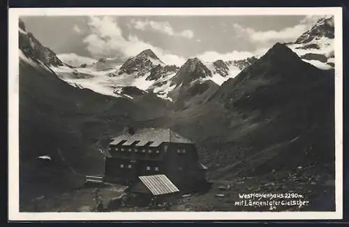 AK Westfalenhaus, Teilansicht mit Längentaler Gletscher