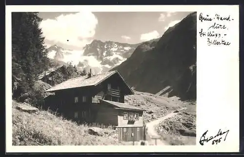 AK Grüne-Wand-Hütte, Berghütte bei Stillup im Zillertal