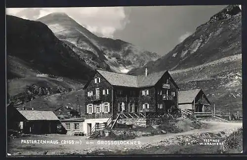 AK Pasterzenhaus, Ansicht mit dem Grossglockner