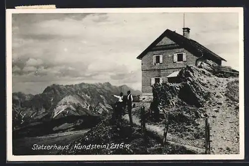 AK Statzerhaus /Hundstein, Ansicht im Gebirgspanorama