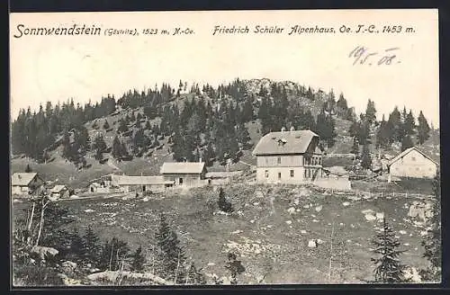 AK Friedrich Schüler Alpenhaus, Ansicht bei Göstritz am Sonnwendstein