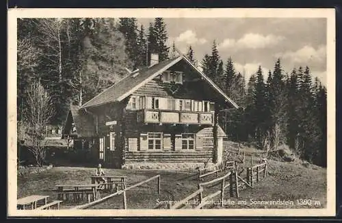 AK Semmering, Gasthaus Hubertushütte am Sonnwendstein