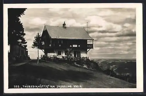 AK Theresiahütte am Jauerling, Ansicht mit Panorama-Ausblick