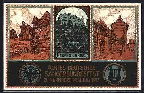 AK Nürnberg, Achtes Deutsches Sängerbundesfest 27.-31.Juli 1912