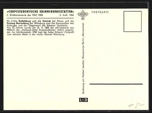 AK Würzburg, Studentenwappen Verband Alter Corpsstudenten 1888-1963