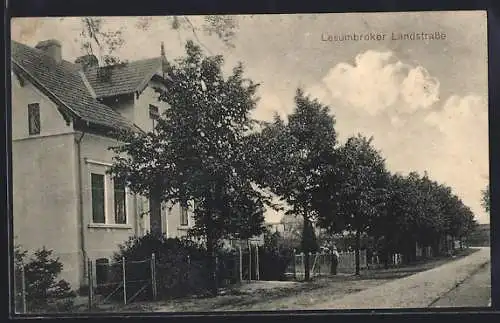 AK Lesumbrok, Häuser in der Lesumbroker Landstrasse