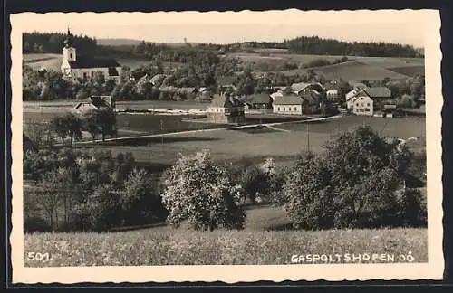 AK Gaspoltshofen /O.-Ö., Ortsansicht mit Umgebung