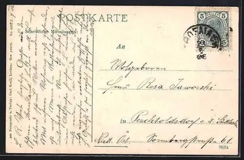 AK Trofaiach, Totalansicht mit Reichenstein, Vordernbergermauer, Polster, Griesmauer u. Trenchling