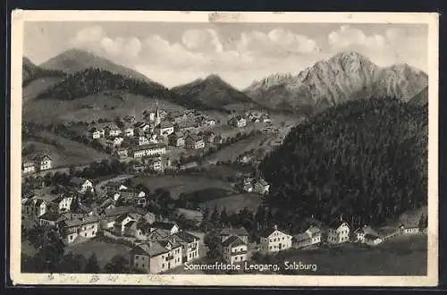 AK Leogang /Salzburg, Ortsansicht aus der Vogelschau