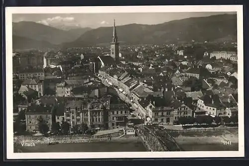 AK Villach, Blick über die Dächer