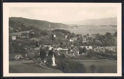 AK Krumpendorf, Ortsansicht aus der Vogelschau