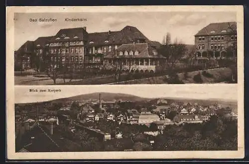 AK Bad Salzuflen, Kinderheim, Blick zum Kurpark