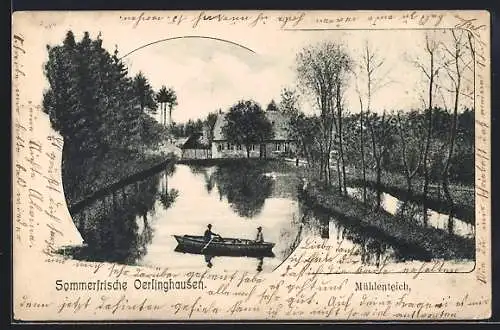 AK Oerlinghausen, Mühlenteich mit Boot