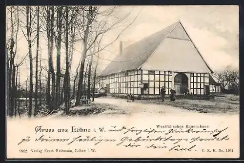 AK Löhne i. W., Westfälisches Bauernhaus