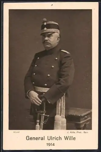 AK Portrait General Ulrich Wille in Uniform