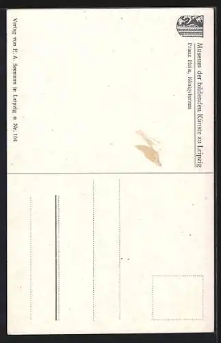 Künstler-AK Franz Hein: Königskerzen, Ritter, Königin