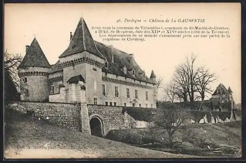 AK Gaubertie, Château, Vue du manoir médiéval dans la commune de Villamblard