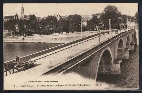 AK Bergerac, Le Pont de la Dordogne et l`Église Notre-Dame