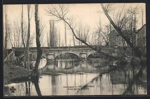 AK Ribérac, Pont sur la Dronne