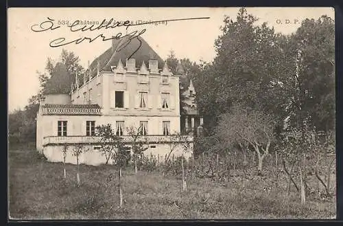 AK Jouves, Château dans un paysage arboré